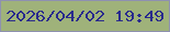 文字の大きさ：1、枠の色：8e91b0、背景の色：9fb27a、文字の色：292a8d 無料ブログパーツのブログ時計