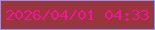 文字の大きさ：3、枠の色：8e91f6、背景の色：99353d、文字の色：f5129c 無料ブログパーツのブログ時計