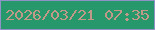 文字の大きさ：1、枠の色：8e92c7、背景の色：27986c、文字の色：c19988 無料ブログパーツのブログ時計