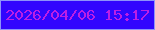 文字の大きさ：3、枠の色：8e92fa、背景の色：3205fe、文字の色：bc1ee5 無料ブログパーツのブログ時計