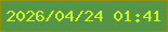 文字の大きさ：1、枠の色：8e9403、背景の色：569548、文字の色：d0f816 無料ブログパーツのブログ時計