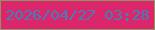 文字の大きさ：5、枠の色：8e9563、背景の色：dc266c、文字の色：4080b7 無料ブログパーツのブログ時計