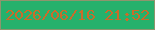 文字の大きさ：4、枠の色：8e956d、背景の色：26b16c、文字の色：cb6b2a 無料ブログパーツのブログ時計