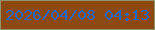 文字の大きさ：1、枠の色：8e956f、背景の色：8c4a12、文字の色：2468bd 無料ブログパーツのブログ時計