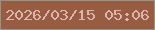 文字の大きさ：5、枠の色：8e9589、背景の色：975c41、文字の色：dfb4ad 無料ブログパーツのブログ時計