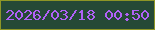 文字の大きさ：3、枠の色：8e9626、背景の色：254936、文字の色：b161f7 無料ブログパーツのブログ時計