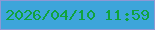 文字の大きさ：5、枠の色：8e98d4、背景の色：3da5da、文字の色：10a33c 無料ブログパーツのブログ時計