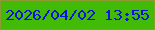 文字の大きさ：4、枠の色：8e9931、背景の色：41bb05、文字の色：0b12de 無料ブログパーツのブログ時計