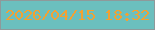 文字の大きさ：3、枠の色：8e999a、背景の色：6bbfbe、文字の色：f3a132 無料ブログパーツのブログ時計