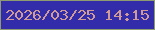 文字の大きさ：4、枠の色：8e9b71、背景の色：322cab、文字の色：d09a97 無料ブログパーツのブログ時計