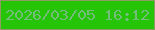 文字の大きさ：2、枠の色：8e9c64、背景の色：26c407、文字の色：71bd79 無料ブログパーツのブログ時計