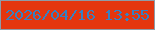 文字の大きさ：2、枠の色：8e9ca8、背景の色：e4360f、文字の色：3681c3 無料ブログパーツのブログ時計