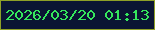 文字の大きさ：3、枠の色：8ea027、背景の色：0b1533、文字の色：35e85c 無料ブログパーツのブログ時計