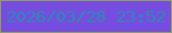 文字の大きさ：4、枠の色：8ea054、背景の色：764ce1、文字の色：298cae 無料ブログパーツのブログ時計