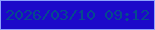 文字の大きさ：1、枠の色：8ea1fd、背景の色：1c09c9、文字の色：05498e 無料ブログパーツのブログ時計