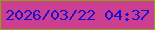 文字の大きさ：3、枠の色：8ea209、背景の色：cb3e91、文字の色：1d0fcb 無料ブログパーツのブログ時計