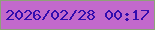 文字の大きさ：4、枠の色：8ea278、背景の色：c269cc、文字の色：330cae 無料ブログパーツのブログ時計