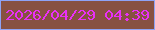 文字の大きさ：1、枠の色：8ea3f6、背景の色：875142、文字の色：e930f7 無料ブログパーツのブログ時計