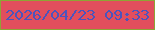 文字の大きさ：3、枠の色：8ea435、背景の色：e24e5d、文字の色：4c54bc 無料ブログパーツのブログ時計