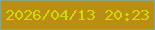 文字の大きさ：4、枠の色：8ea581、背景の色：ba8d13、文字の色：d2d709 無料ブログパーツのブログ時計