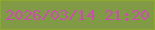 文字の大きさ：1、枠の色：8ea92c、背景の色：809a45、文字の色：cb4dad 無料ブログパーツのブログ時計