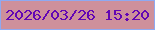 文字の大きさ：4、枠の色：8ea9f1、背景の色：ce909b、文字の色：6306b4 無料ブログパーツのブログ時計