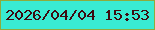 文字の大きさ：5、枠の色：8eab3d、背景の色：39ebd3、文字の色：3d0b11 無料ブログパーツのブログ時計