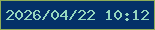 文字の大きさ：3、枠の色：8eac58、背景の色：043168、文字の色：96d7bf 無料ブログパーツのブログ時計