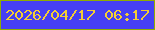 文字の大きさ：3、枠の色：8ead00、背景の色：463ff5、文字の色：f4cd35 無料ブログパーツのブログ時計