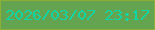 文字の大きさ：1、枠の色：8eaf35、背景の色：64a34f、文字の色：10d5a4 無料ブログパーツのブログ時計