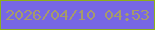 文字の大きさ：1、枠の色：8eb019、背景の色：7767e5、文字の色：a69b6b 無料ブログパーツのブログ時計