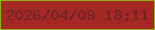 文字の大きさ：5、枠の色：8eb01b、背景の色：a62825、文字の色：6e2528 無料ブログパーツのブログ時計