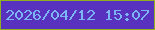 文字の大きさ：4、枠の色：8eb120、背景の色：5832bf、文字の色：7cb5f6 無料ブログパーツのブログ時計