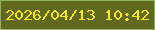 文字の大きさ：3、枠の色：8eb166、背景の色：61691e、文字の色：f7e818 無料ブログパーツのブログ時計