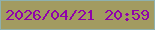 文字の大きさ：5、枠の色：8eb1ae、背景の色：a29b60、文字の色：9001aa 無料ブログパーツのブログ時計