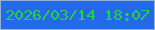 文字の大きさ：3、枠の色：8eb1d7、背景の色：2569ea、文字の色：21d349 無料ブログパーツのブログ時計