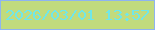 文字の大きさ：3、枠の色：8eb4f0、背景の色：c1db7d、文字の色：70e7e8 無料ブログパーツのブログ時計
