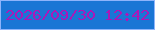 文字の大きさ：3、枠の色：8eb4fb、背景の色：1a76d5、文字の色：aa18b8 無料ブログパーツのブログ時計