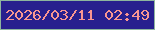 文字の大きさ：2、枠の色：8eb59e、背景の色：281f8e、文字の色：f99691 無料ブログパーツのブログ時計