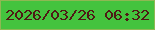文字の大きさ：5、枠の色：8eb853、背景の色：44c33e、文字の色：4f1a15 無料ブログパーツのブログ時計