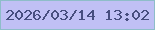 文字の大きさ：4、枠の色：8ebdc9、背景の色：c0c0f5、文字の色：474e7f 無料ブログパーツのブログ時計