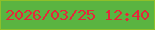 文字の大きさ：1、枠の色：8ec029、背景の色：5ab441、文字の色：e4273a 無料ブログパーツのブログ時計