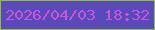 文字の大きさ：2、枠の色：8ec137、背景の色：5a49ba、文字の色：c559d5 無料ブログパーツのブログ時計
