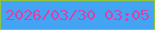 文字の大きさ：4、枠の色：8ec43e、背景の色：43a4f4、文字の色：dc40a7 無料ブログパーツのブログ時計