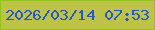 文字の大きさ：2、枠の色：8ec617、背景の色：bdc344、文字の色：1f57d4 無料ブログパーツのブログ時計