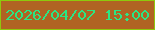 文字の大きさ：2、枠の色：8ec80d、背景の色：b06323、文字の色：2be684 無料ブログパーツのブログ時計