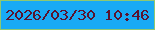 文字の大きさ：1、枠の色：8ec872、背景の色：18aaf5、文字の色：59132e 無料ブログパーツのブログ時計