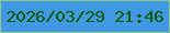 文字の大きさ：3、枠の色：8ec889、背景の色：4198e4、文字の色：055b02 無料ブログパーツのブログ時計