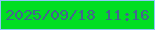文字の大きさ：5、枠の色：8ec9f9、背景の色：01de23、文字の色：45638e 無料ブログパーツのブログ時計