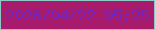 文字の大きさ：5、枠の色：8ecac5、背景の色：a71a6c、文字の色：7025c1 無料ブログパーツのブログ時計